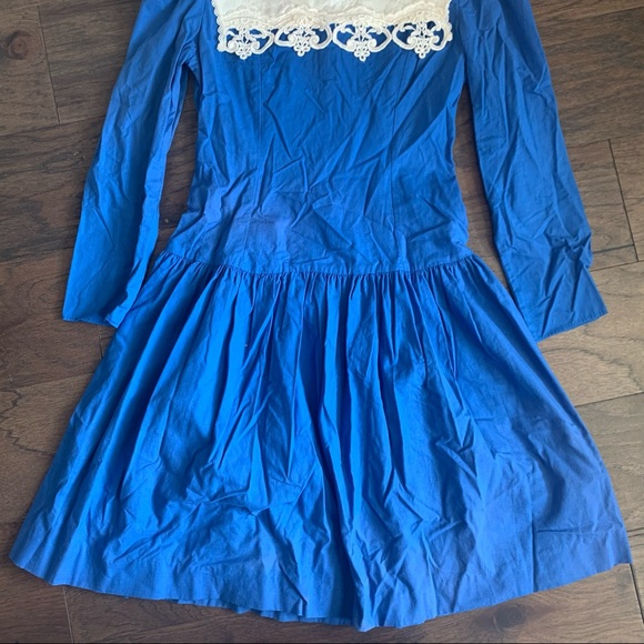 Vintage Jessica McClintock Gunne Sax Bib Dress - Picture 3 of 13